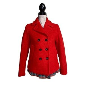 Marc By Marc Jacobs Red Pea Coat